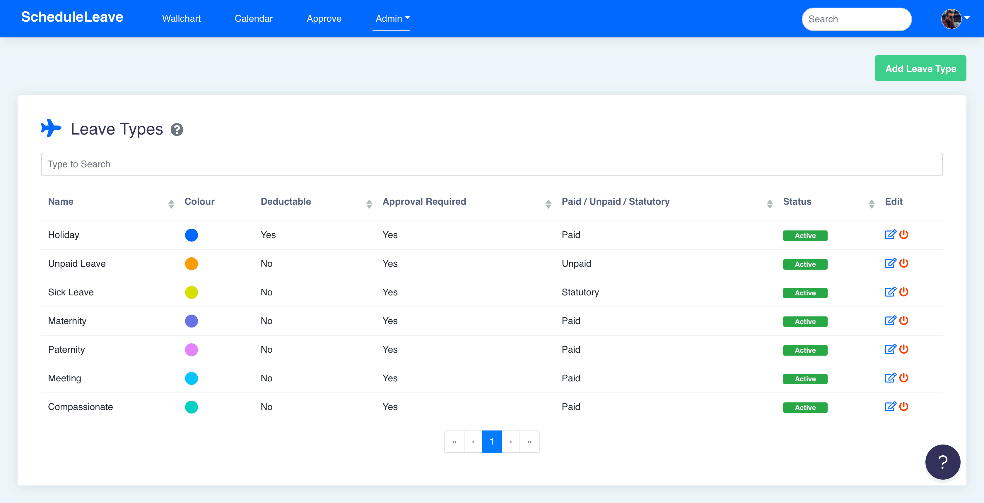 Leave Type Customisation