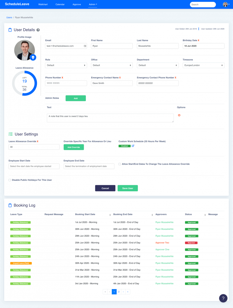 New user pages
