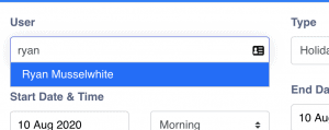 Booking modal