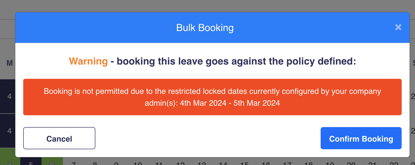 Bulk Booking