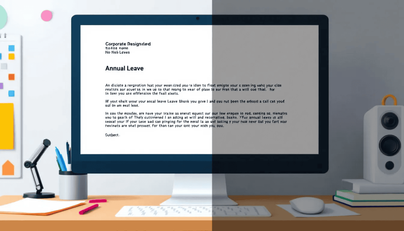 Creating an annual leave request template.